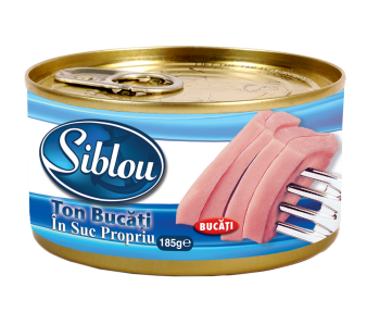 Ton bucati in suc propriu Siblou, Conserva, 185 g